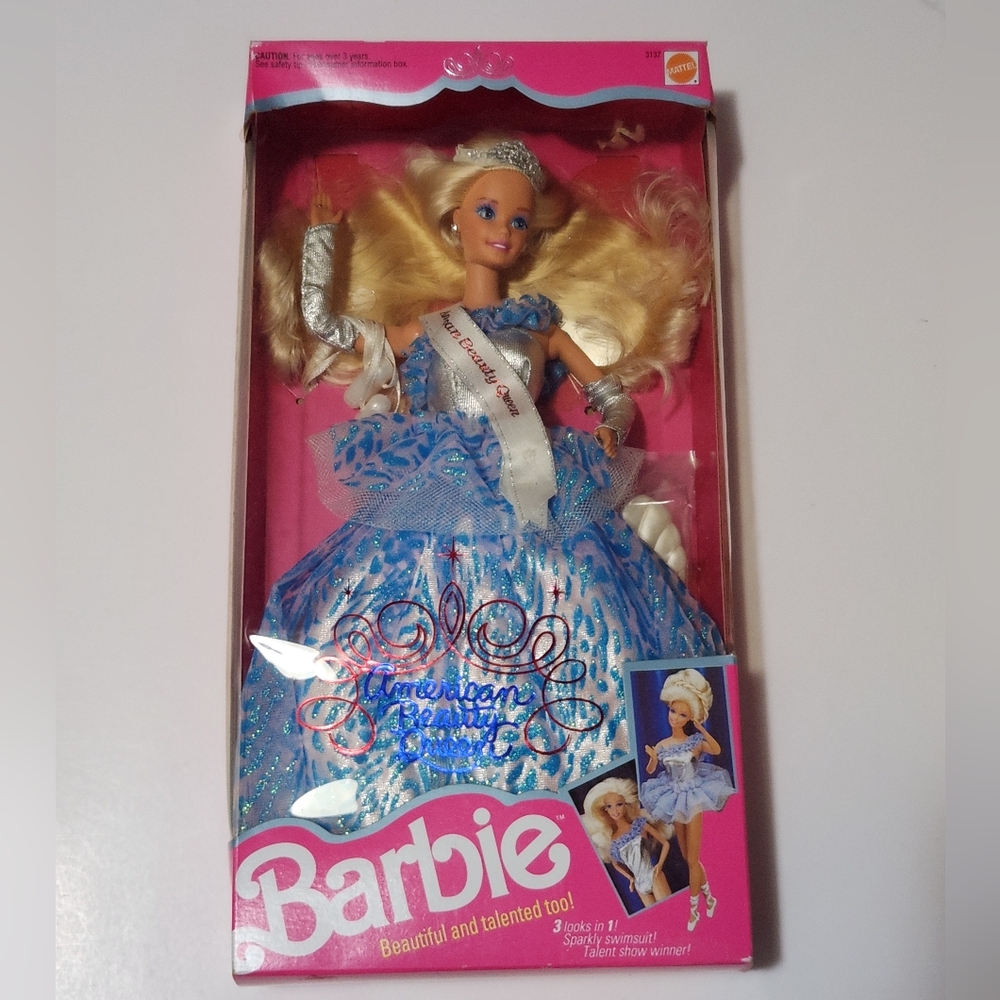 🌌 1991 American Beauty Queen Barbie Vintage Doll 44